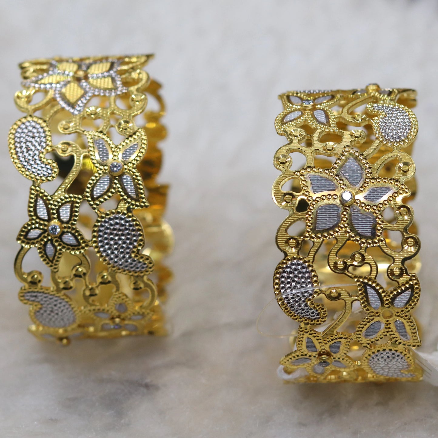 Golden Petals Bangles| Forming Gold