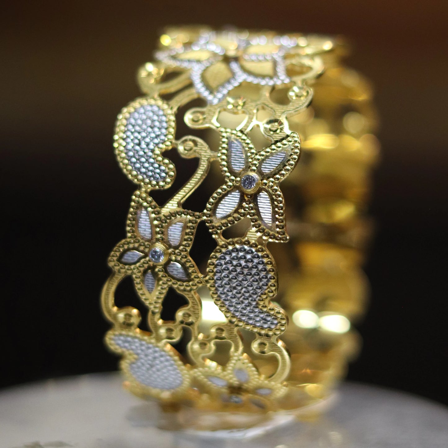 Golden Petals Bangles| Forming Gold