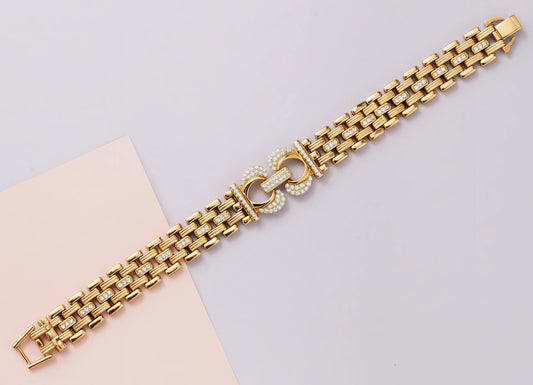 Trendy Men’s Bracelet with Diamond Accents | Forming Gold